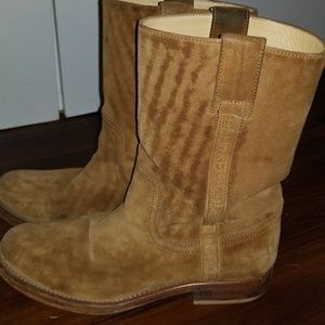 Chanel nubuck suede boots